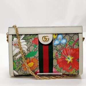 Gucci Shoulder Bag Sherry Line Brown PVC mon-836-090925